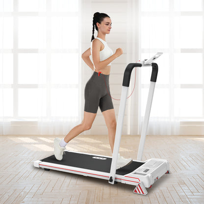 2-in-1 Treadmill with Incline #JK02F (White)